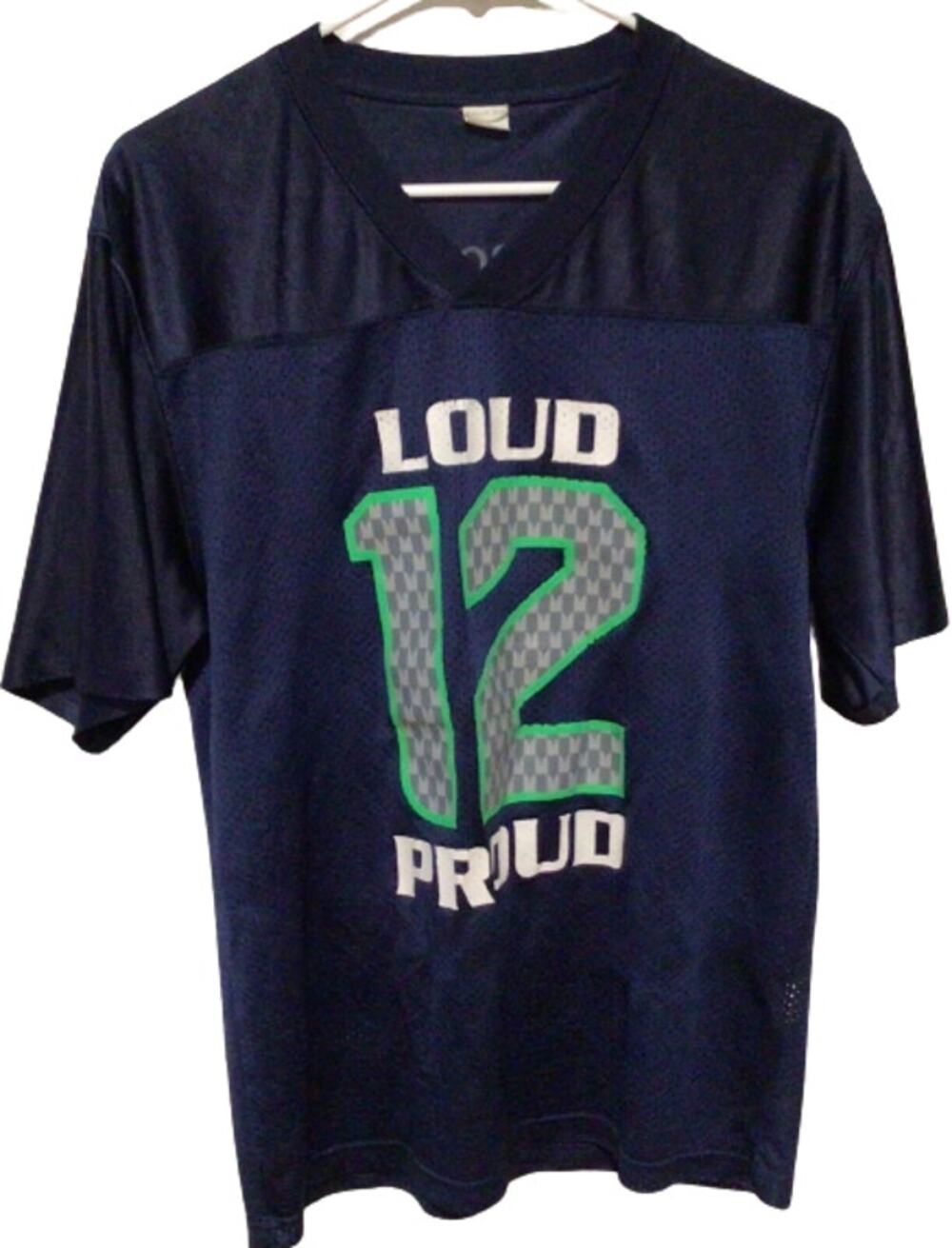 Sport Tek Seattle Seahawks Blue 12th Man Swinomish Mesh Jersey Size Small S